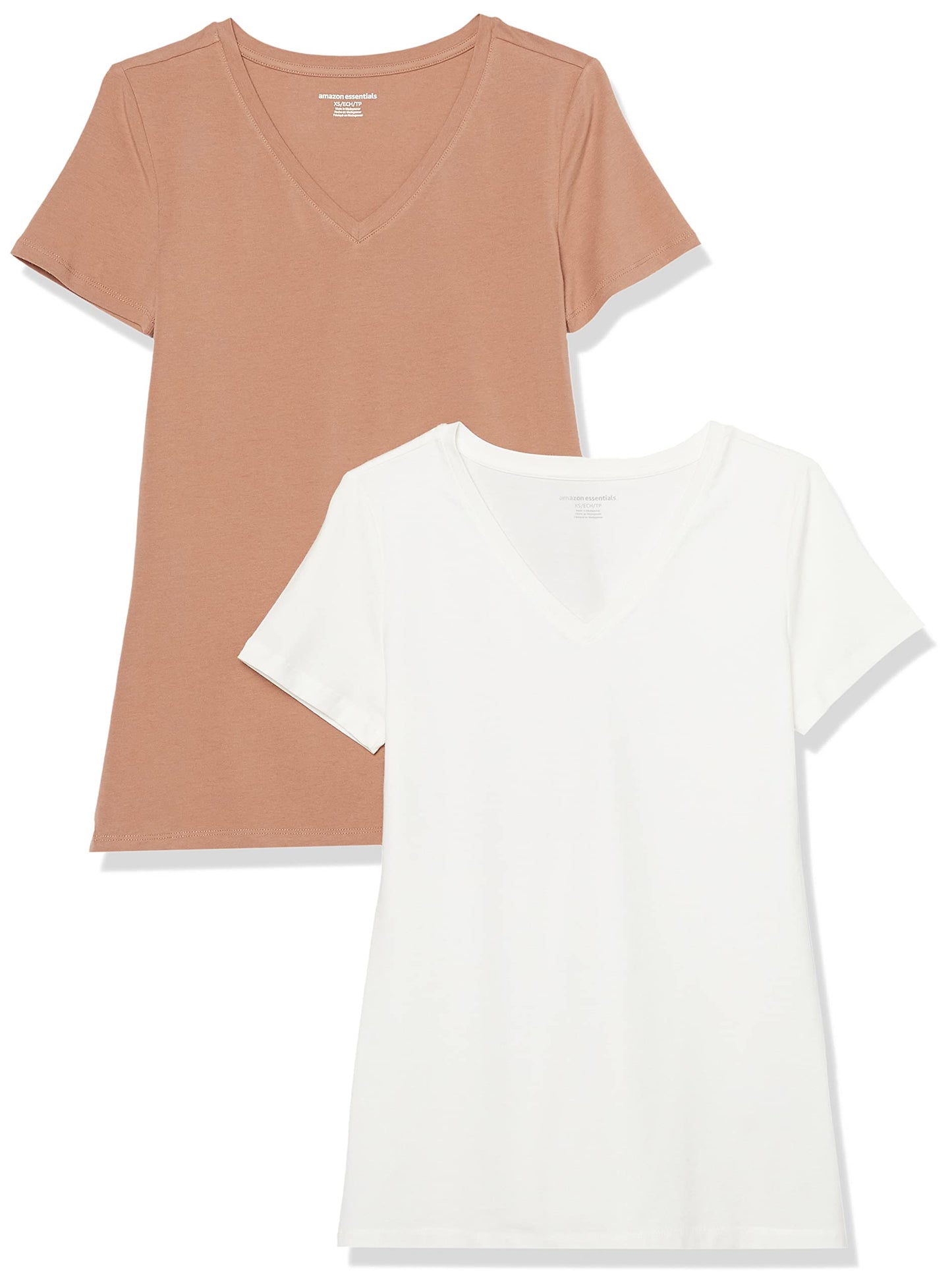 Amazon Essentials Women's Regular-Fit Short-Sleeve Crewneck T-Shirt, Multipacks