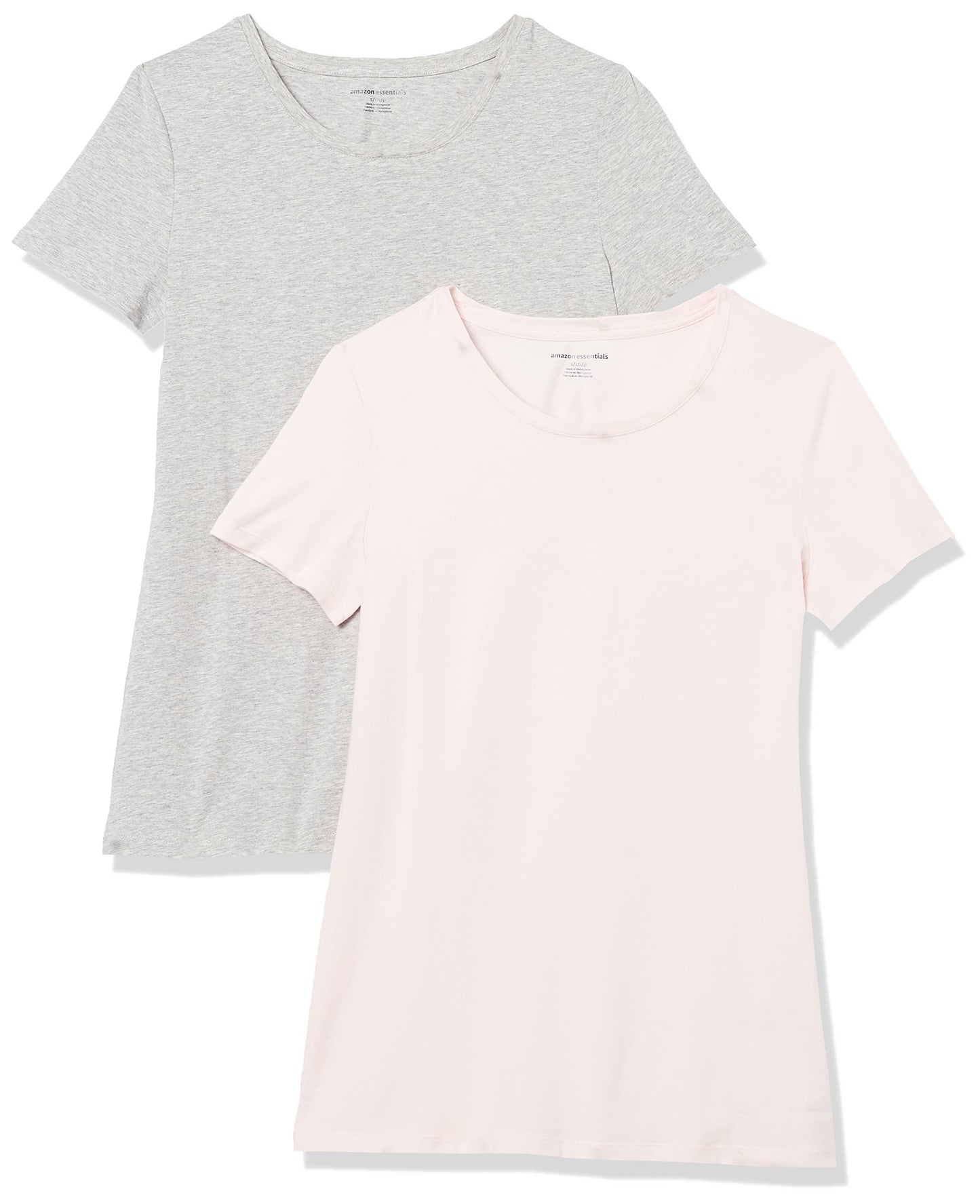 Amazon Essentials Women's Regular-Fit Short-Sleeve Crewneck T-Shirt, Multipacks