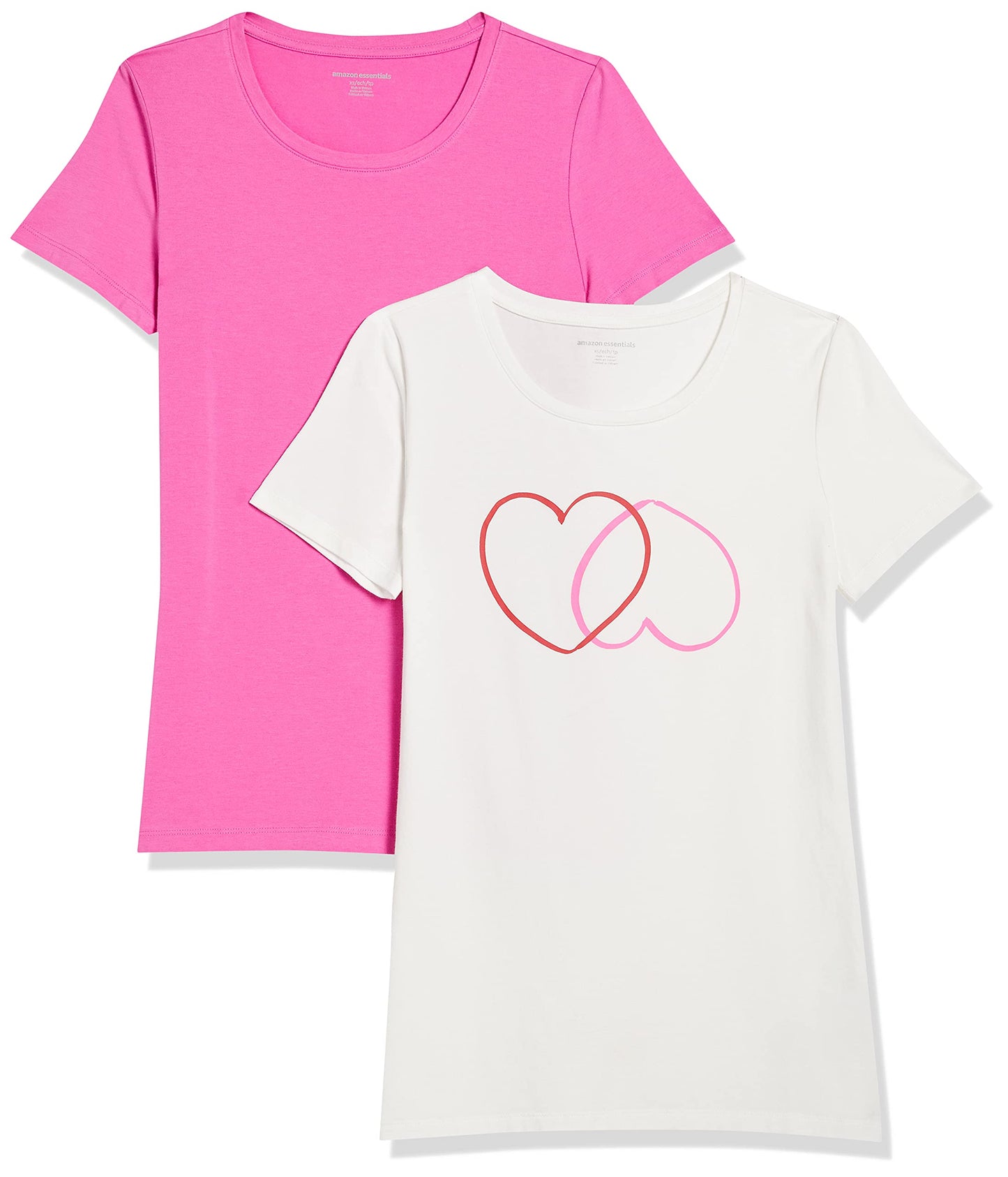 Amazon Essentials Women's Regular-Fit Short-Sleeve Crewneck T-Shirt, Multipacks