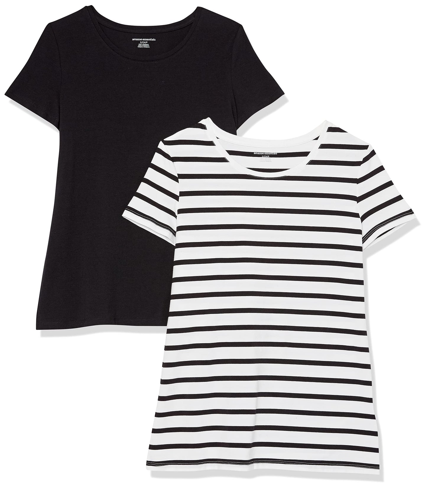 Amazon Essentials Women's Regular-Fit Short-Sleeve Crewneck T-Shirt, Multipacks
