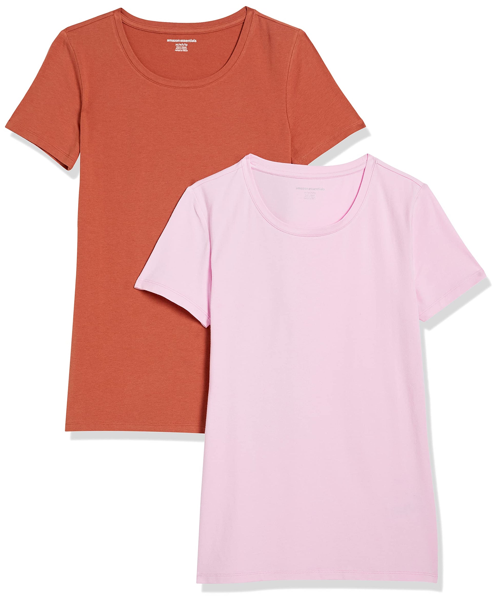 Amazon Essentials Women's Regular-Fit Short-Sleeve Crewneck T-Shirt, Multipacks