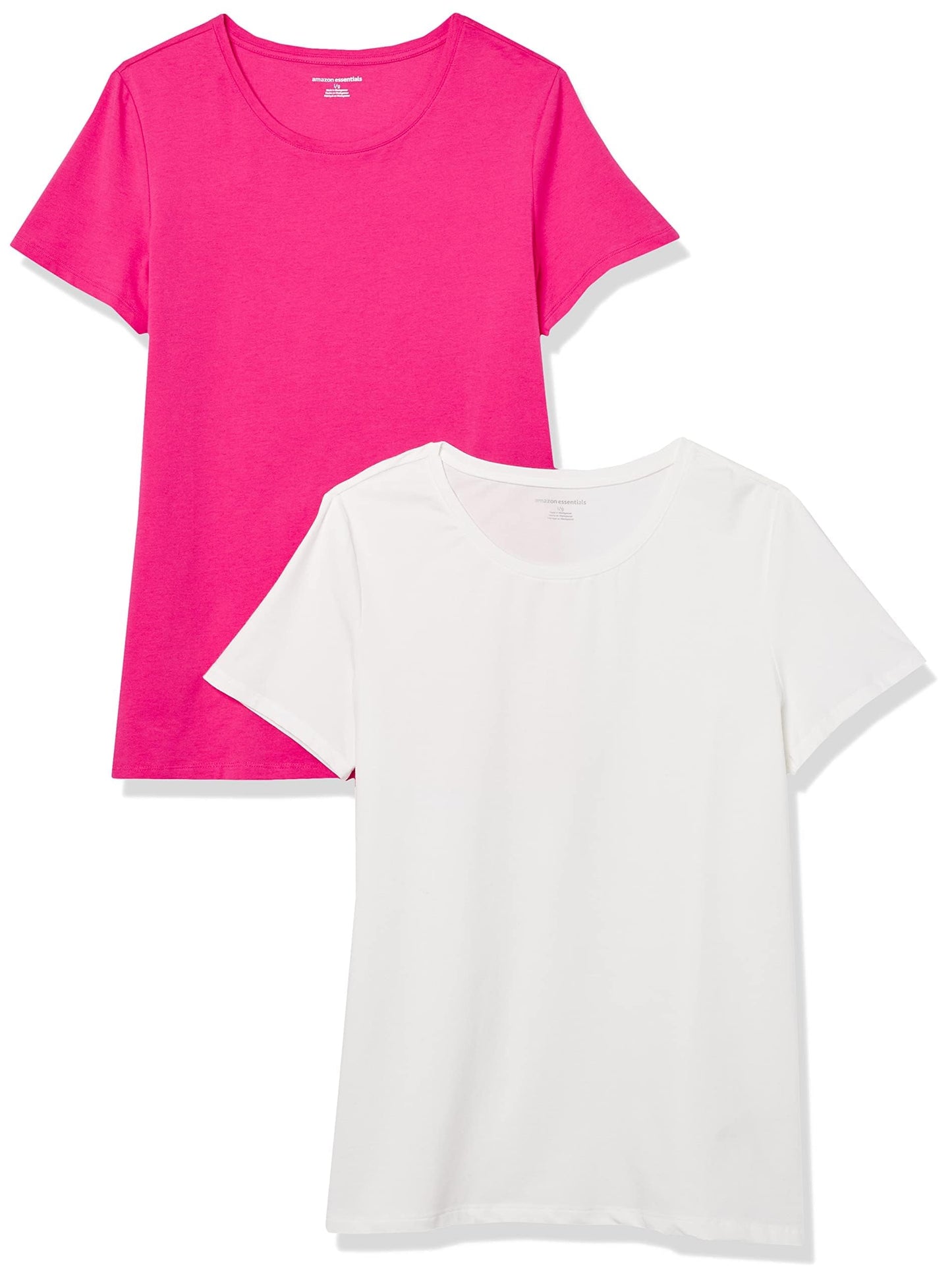 Amazon Essentials Women's Regular-Fit Short-Sleeve Crewneck T-Shirt, Multipacks