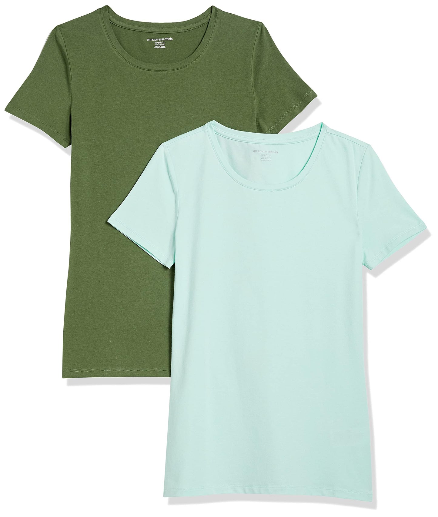 Amazon Essentials Women's Regular-Fit Short-Sleeve Crewneck T-Shirt, Multipacks