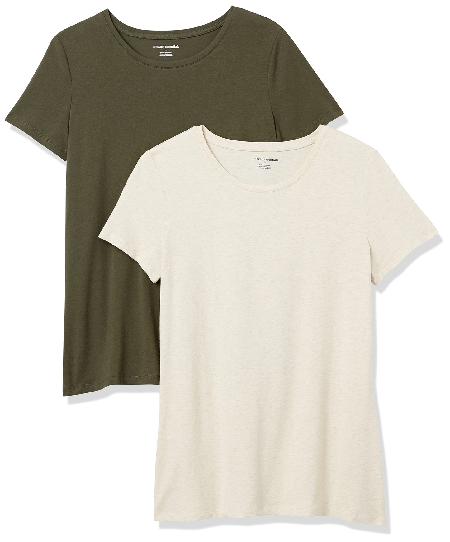 Amazon Essentials Women's Regular-Fit Short-Sleeve Crewneck T-Shirt, Multipacks