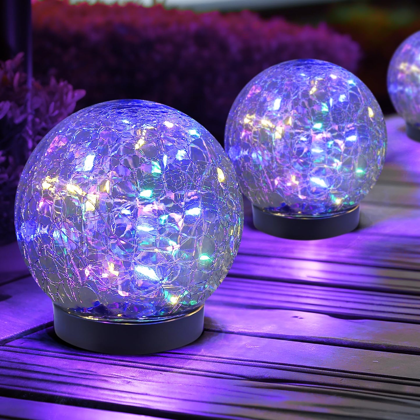 JKIMK Solar Globe Lights Outdoor Waterproof-Solar Balls for Garden