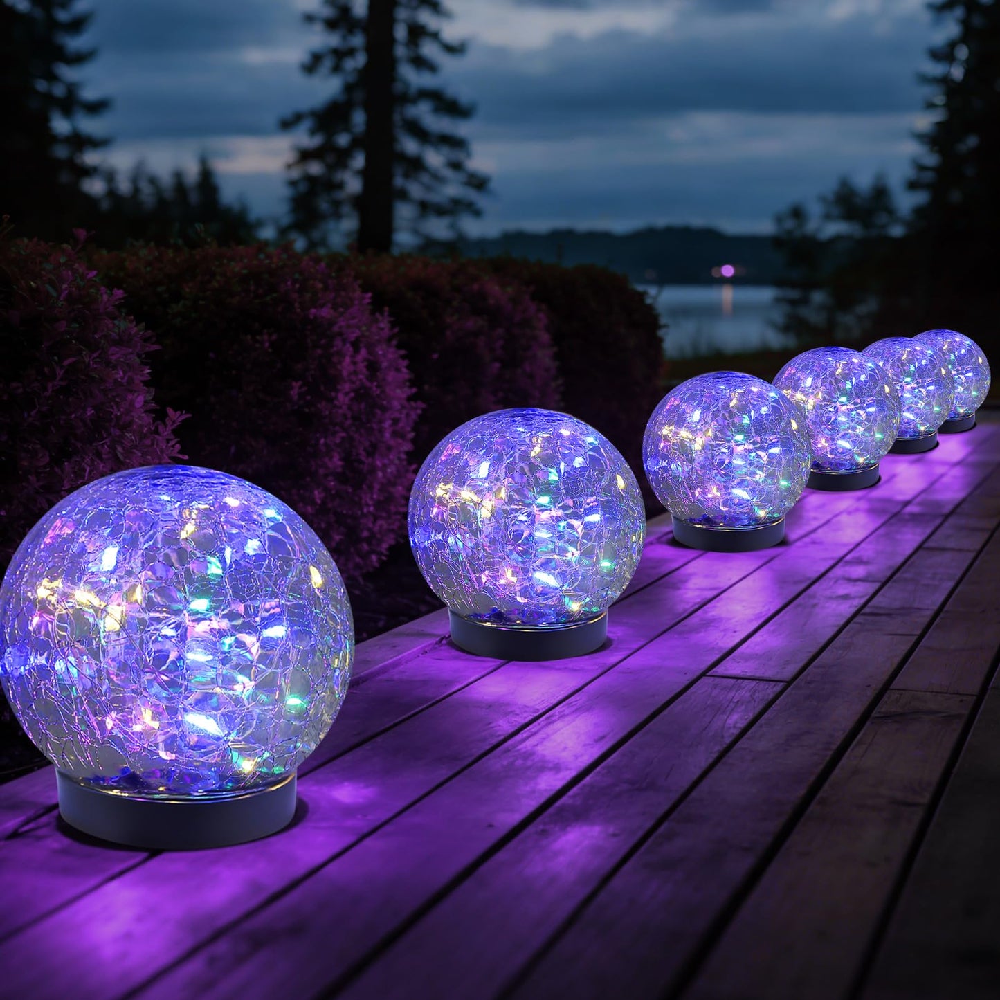 JKIMK Solar Globe Lights Outdoor Waterproof-Solar Balls for Garden
