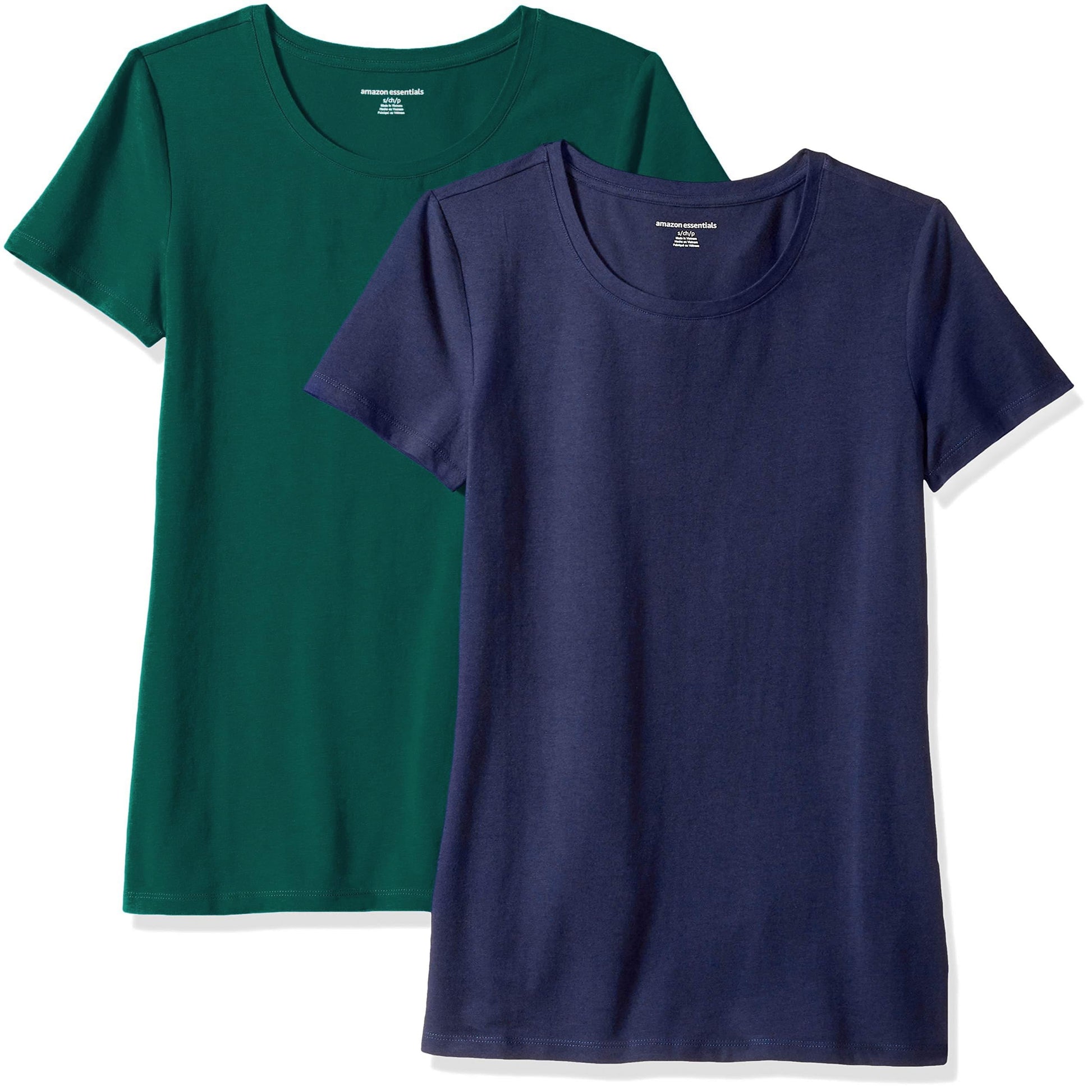 Amazon Essentials Women's Regular-Fit Short-Sleeve Crewneck T-Shirt, Multipacks