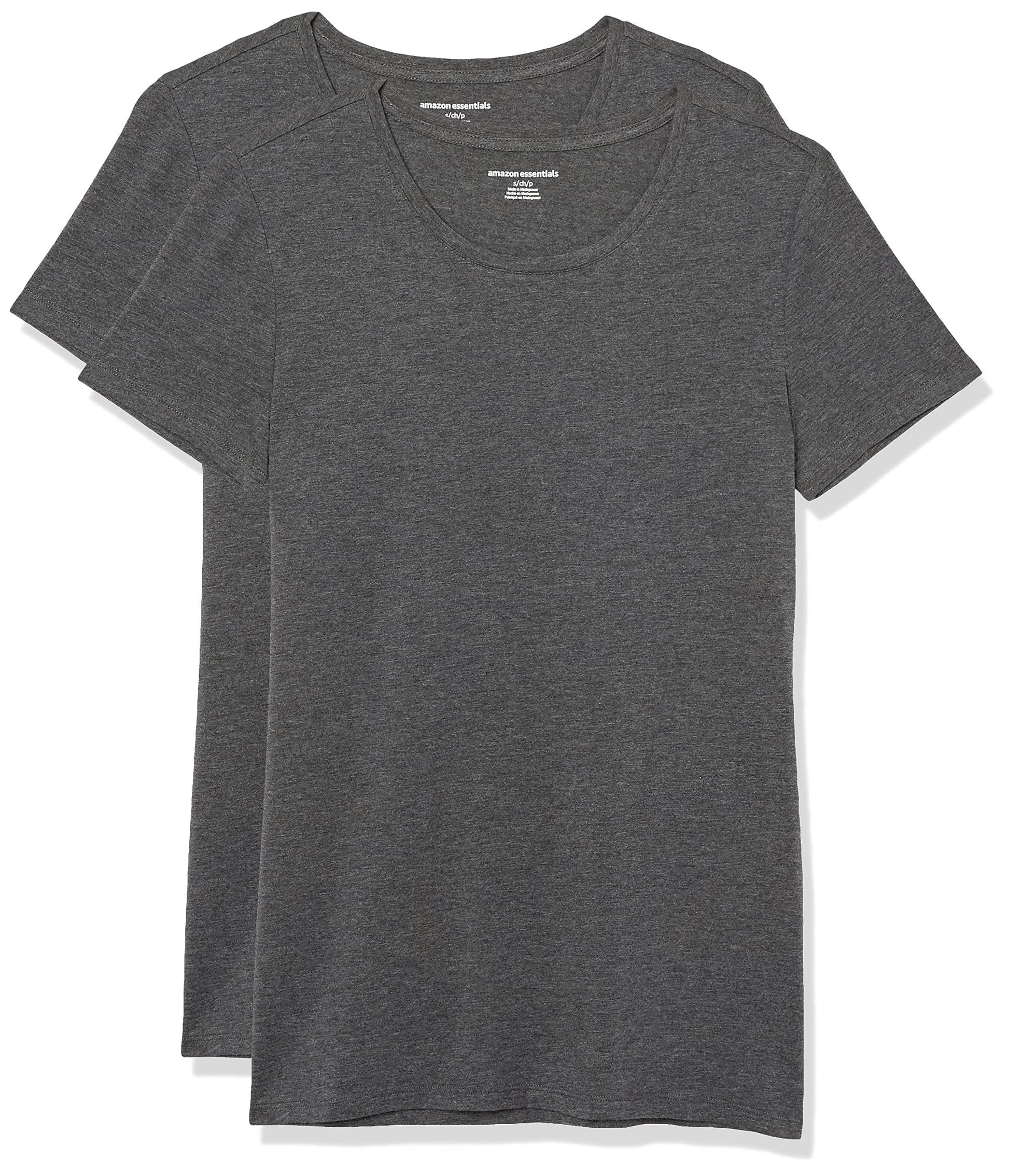 Amazon Essentials Women's Regular-Fit Short-Sleeve Crewneck T-Shirt, Multipacks