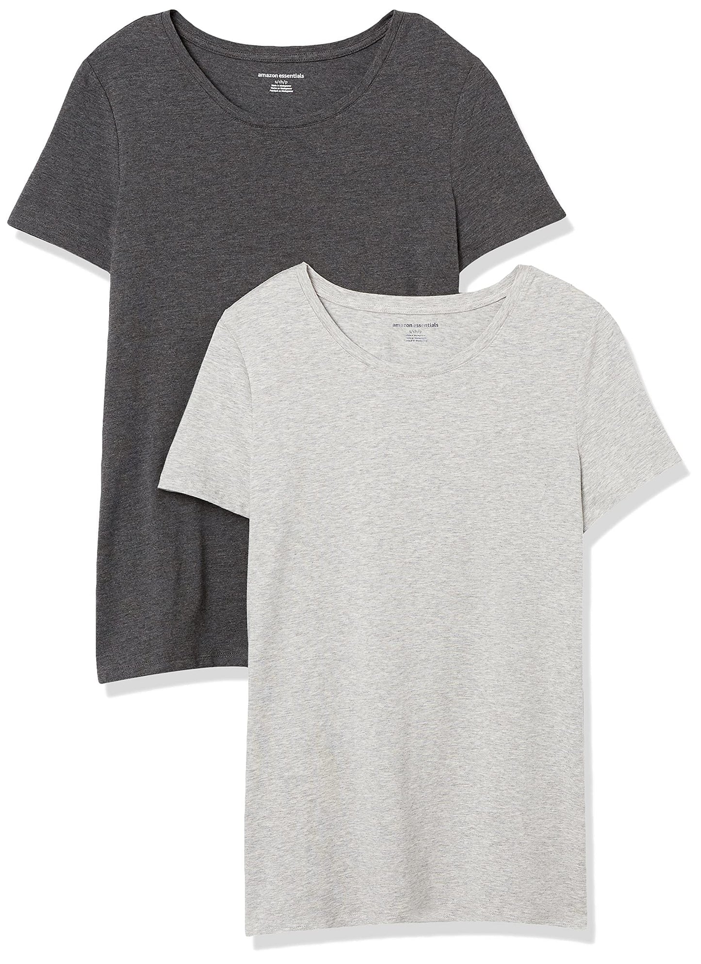 Amazon Essentials Women's Regular-Fit Short-Sleeve Crewneck T-Shirt, Multipacks